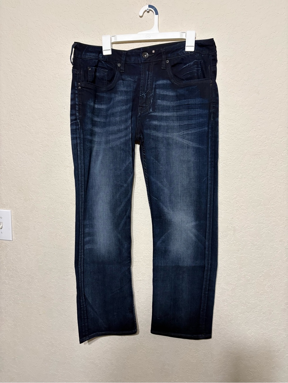 Buffalo David Bitton Men's Dark Indigo Straight Jeans